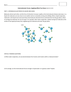 Intermolecular Forces: Applying What You Know