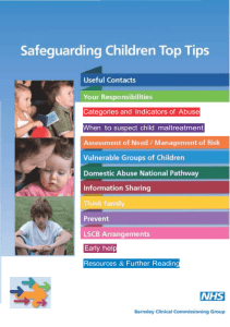 Barnsley Safeguarding Children Leaflet
