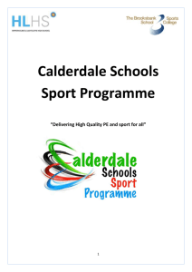 Calderdale Schools Sports Programme (CSSP)