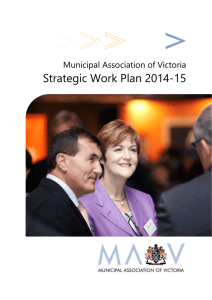 Strategic Work Plan 2014-15 - Municipal Association of Victoria