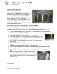 Biohazard Safety Cabinets