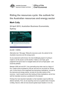 Riding the resources cycle - Department of Industry, Innovation and