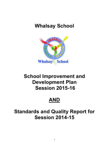 School Improvement and Development Plan 2015