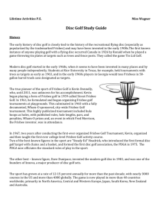 Disc Golf Study Guide