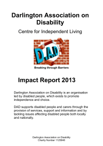 Annual Report 2013 - Darlington Association on Disability