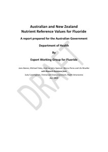 Australia and New Zealand Nutrient Reference Values for Fluoride