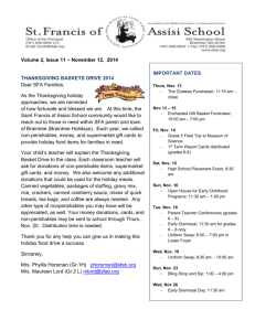 Volume 2, Issue 11 – November 12, 2014 IMPORTANT DATES