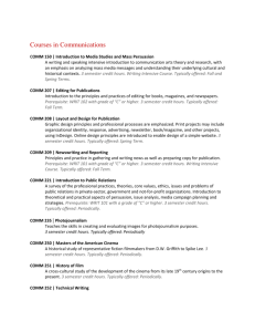 Courses in Communications