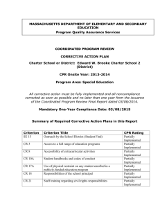 corrective action plan - Massachusetts Department of Education