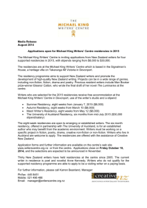Media Release August 2014 Applications open for Michael King