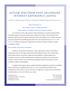 By applying to the Autism Spectrum Post