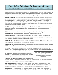Food Safety Guidelines for Temporary Events