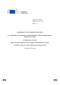 MID-TERM REVIEW OF THE EU BIODIVERSITY STRATEGY to