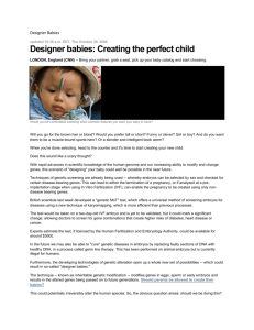 Designer babies