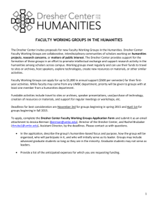 Faculty Working Groups in the Humanities