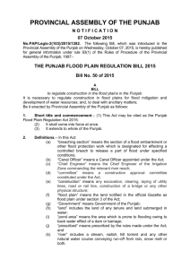 The Punjab Flood Plain Regulation Bill 2015