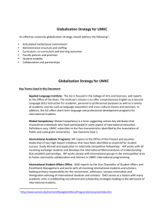 UMKC Globalization Strategy 2014 - University of Missouri