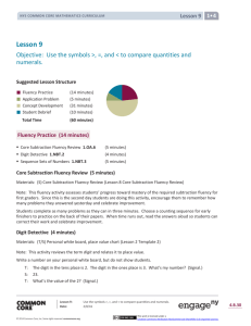 Grade 1 Mathematics Module 4, Topic B, Lesson 9