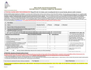 Disclosure & Attestation Form - New York Eye and Ear Infirmary