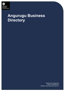 Angurugu Business Directory - Department of Business