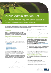 `Section 81` board policies - Department of Environment, Land