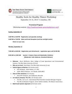 Provisional Program - Healthy Soils for Healthy Waters