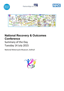 National Recovery and Outcomes Conference Summary Report