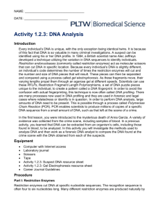 PBS- Activity 1.2.3 DNA Analysis