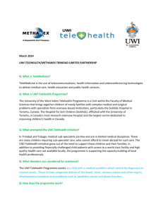 TeleHealth Fact Sheet - The University of the West Indies at St