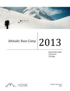 Altitude: Base Camp - Altitude: Healthcare Mentoring