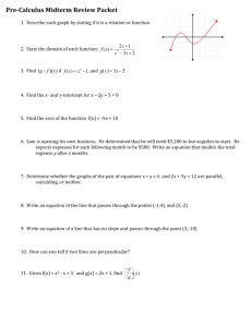 Pre-Calc Midterm Review Packet