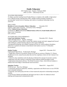 Resume Template - Education - Saginaw Valley State University