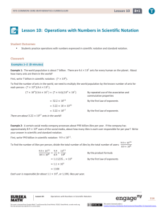Grade 8 Mathematics Module 1, Topic B, Lesson 10