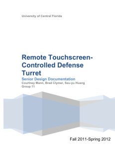Remote Touchscreen-Controlled Defense Turret