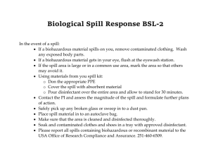 Biological Spill Response BSL-2