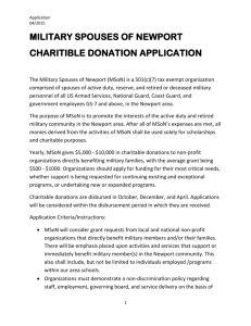 Military Spouses of Newport Charitable Application (Word Document)