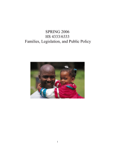Families, Legislation, and Public Policy