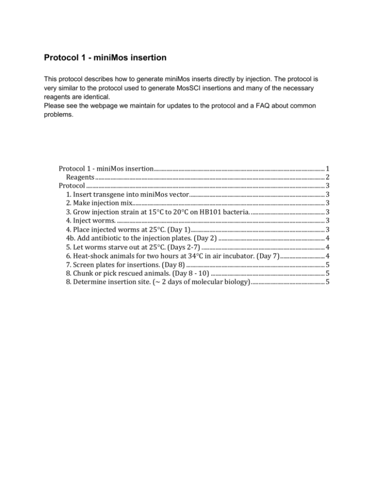 Protocol-1-miniMos-i.. - Modifying the C. elegans genome.