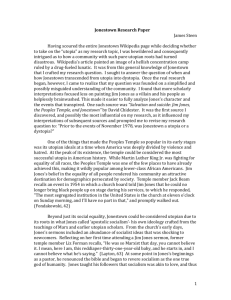Jonestown Research Paper - University of Richmond Blogs