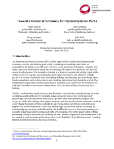 Toward a Science of Autonomy for Physical Systems