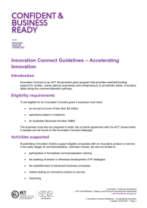 Innovation Connect Guidelines - Accelerating