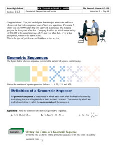 11.3 - Geometric Sequences and Series