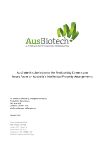 Submission 37 - AusBiotech Ltd - Intellectual Property Arrangements