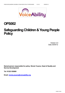 Appendix C VoiceAbility Safeguarding Children and Young People