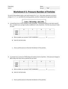 Worksheet # 5: Pressure