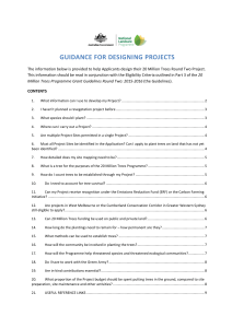 Guidance for designing Projects