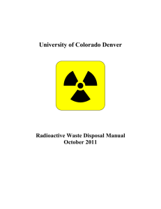 Radioactive Waste Disposal Manual