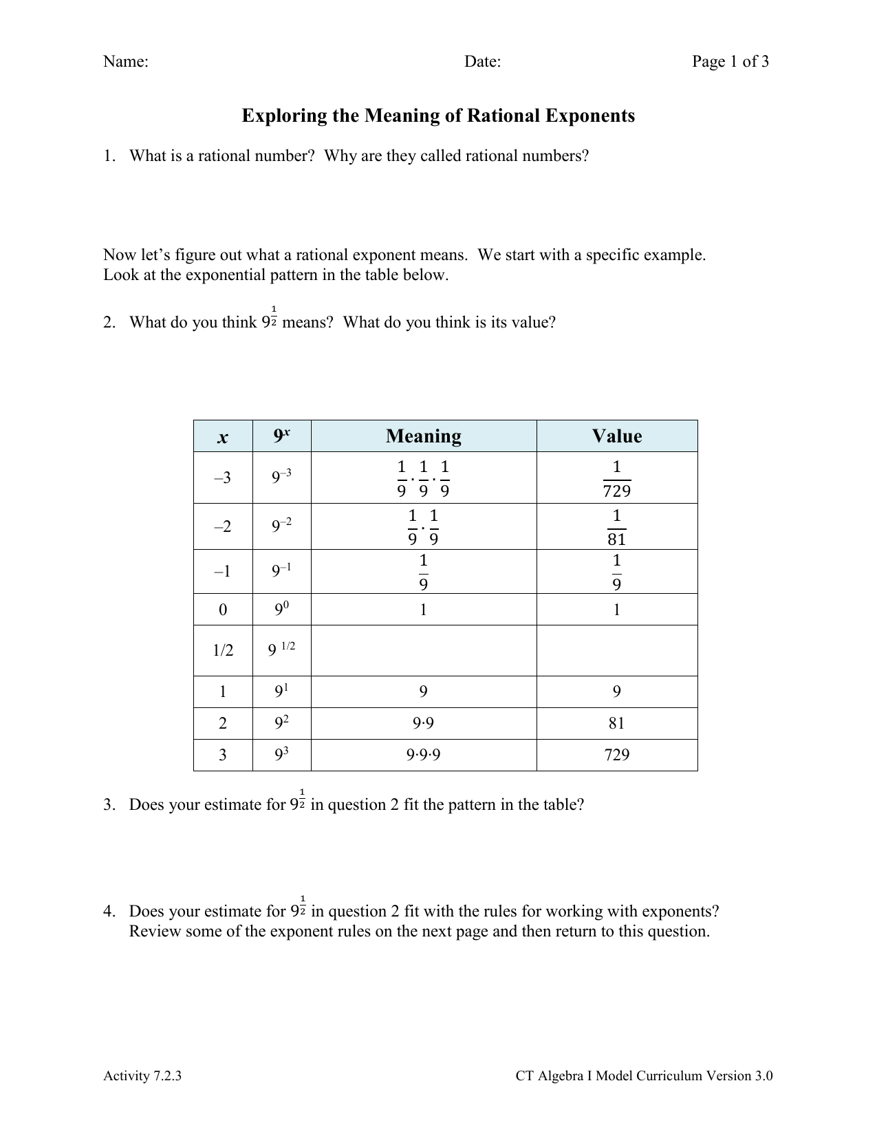 rational exponents assignment 2 quizlet