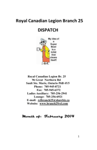Feb.-2014-Dispatch - Royal Canadian Legion Branch 25
