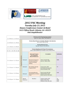 PAC Meeting Agenda 2013